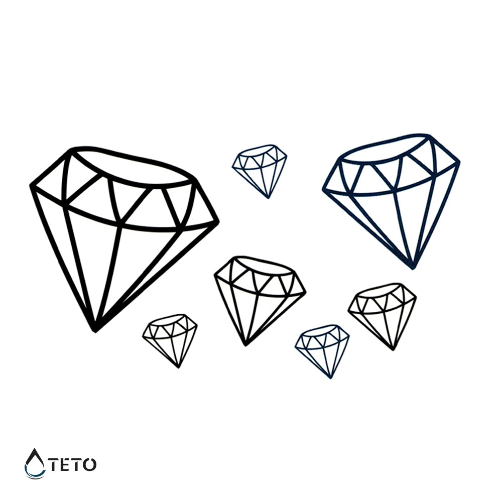 Teto - Tatuajes Temporales - Diamante - Set Pequeño - Teto.do – Mercados Latam